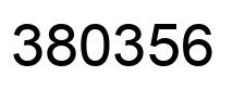 Number 380356 black image