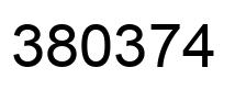 Number 380374 black image