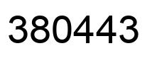 Number 380443 black image
