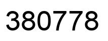 Número 380778 imagen negro