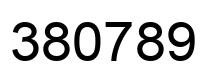 Número 380789 imagen negro