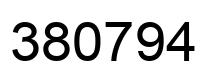 Número 380794 imagen negro