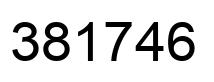 Number 381746 black image