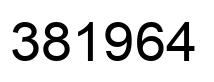 Number 381964 black image