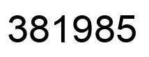 Number 381985 black image