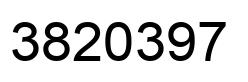 Number 3820397 black image