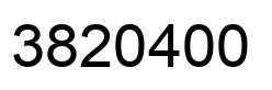 Número 3820400 imagen negro