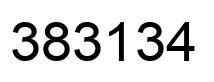 Number 383134 black image