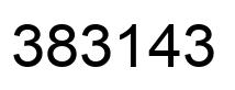 Number 383143 black image