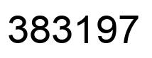 Number 383197 black image