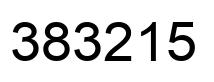 Number 383215 black image