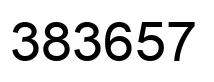 Number 383657 black image