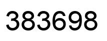 Number 383698 black image