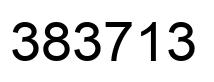 Number 383713 black image