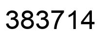 Number 383714 black image