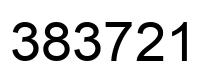 Número 383721 imagen negro