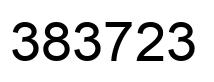 Number 383723 black image