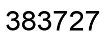 Number 383727 black image