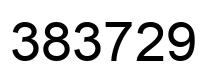 Number 383729 black image