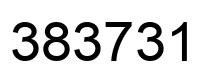 Number 383731 black image