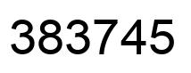 Number 383745 black image