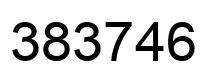 Number 383746 black image