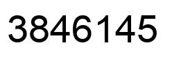 Number 3846145 black image