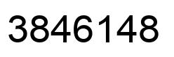 Number 3846148 black image