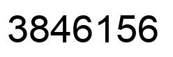 Number 3846156 black image