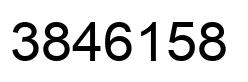 Number 3846158 black image