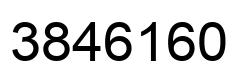 Number 3846160 black image