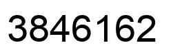 Number 3846162 black image