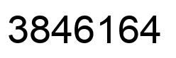 Number 3846164 black image