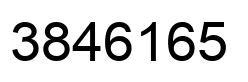 Number 3846165 black image