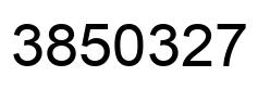 Number 3850327 black image