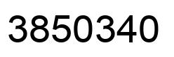 Number 3850340 black image