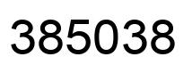 Number 385038 black image