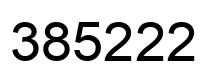 Number 385222 black image