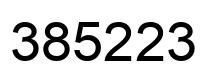 Number 385223 black image