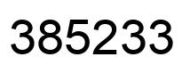 Number 385233 black image