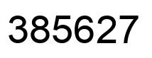 Number 385627 black image
