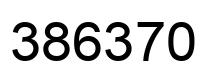 Number 386370 black image