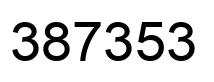 Number 387353 black image