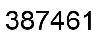 Number 387461 black image
