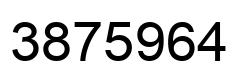 Number 3875964 black image