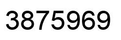 Number 3875969 black image