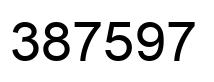 Number 387597 black image