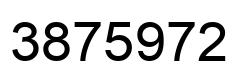 Number 3875972 black image