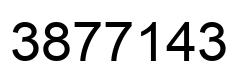 Number 3877143 black image