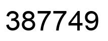 Number 387749 black image